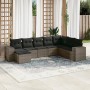 8-piece garden sofa set and gray synthetic rattan cushions by , Garden sets - Ref: Foro24-3255297, Price: 524,90 €, Discount: %