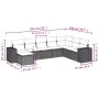 8-teiliges Gartensofa-Set und graue synthetische Rattankissen von , Gartensets - Ref: Foro24-3255297, Preis: 499,68 €, Rabatt: %