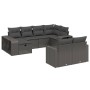 Gartensofa-Set, 10-teilig, mit schwarzen Kissen und synthetischem Rattan. von , Gartensets - Ref: Foro24-3266235, Preis: 570,...