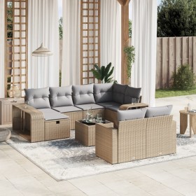 11-teiliges Gartensofa-Set mit beigen synthetischen Rattankissen von , Gartensets - Ref: Foro24-3266249, Preis: 591,85 €, Rab...