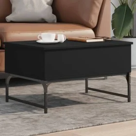 Mesa de centro madera de ingeniería y metal negro 70x50x40 cm de , Mesas de centro - Ref: Foro24-845371, Precio: 63,40 €, Des...