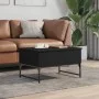 Mesa de centro madera de ingeniería y metal negro 70x50x40 cm de , Mesas de centro - Ref: Foro24-845371, Precio: 63,40 €, Des...