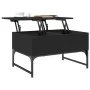 Mesa de centro madera de ingeniería y metal negro 70x50x40 cm de , Mesas de centro - Ref: Foro24-845371, Precio: 63,40 €, Des...