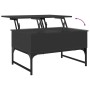 Engineered wood and black metal coffee table 70x50x40 cm by , Coffee table - Ref: Foro24-845371, Price: 64,18 €, Discount: %