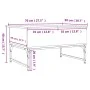 Mesa de centro madera de ingeniería y metal negro 70x50x40 cm de , Mesas de centro - Ref: Foro24-845371, Precio: 63,40 €, Des...