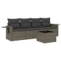 Garden sofa set with cushions 5 pieces gray synthetic rattan by , Garden sets - Ref: Foro24-3219889, Price: 295,35 €, Discoun...