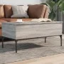 Sonoma gray metal engineered wood coffee table 100x50x45cm by , Coffee table - Ref: Foro24-845414, Price: 65,57 €, Discount: %