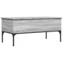 Sonoma gray metal engineered wood coffee table 100x50x45cm by , Coffee table - Ref: Foro24-845414, Price: 65,57 €, Discount: %
