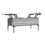 Sonoma gray metal engineered wood coffee table 100x50x45cm by , Coffee table - Ref: Foro24-845414, Price: 66,37 €, Discount: %