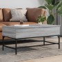 Mesa de centro madera ingeniería metal gris Sonoma 100x50x45 cm de , Mesas de centro - Ref: Foro24-845399, Precio: 69,33 €, D...
