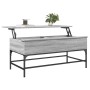 Mesa de centro madera ingeniería metal gris Sonoma 100x50x45 cm de , Mesas de centro - Ref: Foro24-845399, Precio: 69,33 €, D...