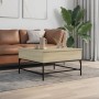 Mesa de centro madera ingeniería metal roble Sonoma 80x80x45 cm de , Mesas de centro - Ref: Foro24-845402, Precio: 80,43 €