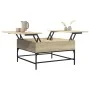 Mesa de centro madera ingeniería metal roble Sonoma 80x80x45 cm de , Mesas de centro - Ref: Foro24-845402, Precio: 79,53 €, D...