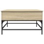 Mesa de centro madera ingeniería metal roble Sonoma 80x80x45 cm de , Mesas de centro - Ref: Foro24-845402, Precio: 80,43 €