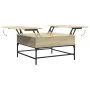 Mesa de centro madera ingeniería metal roble Sonoma 80x80x45 cm de , Mesas de centro - Ref: Foro24-845402, Precio: 79,53 €, D...