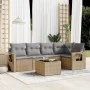 Garden sofa set with cushions 6 pieces beige synthetic rattan by , Garden sets - Ref: Foro24-3220138, Price: 385,86 €, Discou...