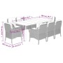 Set comedor para jardín 9 pzas y cojines ratán sintético marrón de , Conjuntos de jardín - Ref: Foro24-3211940, Precio: 1,00 ...
