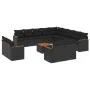 14-teiliges Gartensofa-Set mit schwarzen synthetischen Rattankissen von , Gartensets - Ref: Foro24-3226531, Preis: 951,22 €, ...