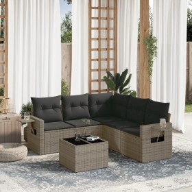 6-teiliges Gartenmöbel-Set und graue synthetische Rattankissen von , Gartensets - Ref: Foro24-3220159, Preis: 370,50 €, Rabat...
