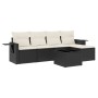 Set de sofás de jardín 6 piezas y cojines ratán sintético negro de , Conjuntos de jardín - Ref: Foro24-3220095, Precio: 328,7...
