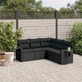 5-teiliges Gartenmöbel-Set und schwarze synthetische Rattankissen von , Gartensets - Ref: Foro24-3220144, Preis: 357,70 €, Ra...