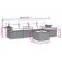 6-piece garden sofa set and black synthetic rattan cushions by , Garden sets - Ref: Foro24-3220095, Price: 322,65 €, Discount: %