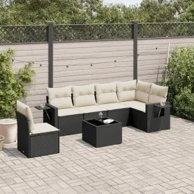 7-piece garden dining set and black synthetic rattan cushions by , Garden sets - Ref: Foro24-3220235, Price: 425,48 €, Discou...