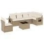 7-piece garden sofa set and beige synthetic rattan cushions by , Garden sets - Ref: Foro24-3220237, Price: 476,51 €, Discount: %