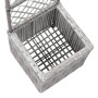 Gitter und Blumenbeet 1 Topf graues synthetisches Rattan 30x30x107 cm von vidaXL, Töpfe und Pflanzgefäße - Ref: Foro24-46933,...