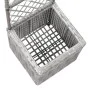 Gitter und Blumenbeet 1 Topf graues synthetisches Rattan 30x30x107 cm von vidaXL, Töpfe und Pflanzgefäße - Ref: Foro24-46933,...