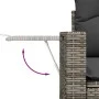 6-piece garden furniture set and gray synthetic rattan cushions by , Garden sets - Ref: Foro24-3220209, Price: 375,48 €, Disc...