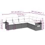 6-piece garden furniture set and gray synthetic rattan cushions by , Garden sets - Ref: Foro24-3220209, Price: 375,48 €, Disc...