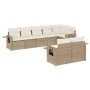Garden sofa set with beige cushions 8 pcs PE rattan by , Garden sets - Ref: Foro24-3220417, Price: 598,28 €, Discount: %