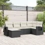 6-teiliges Gartensofa-Set und schwarze synthetische Rattankissen von , Gartensets - Ref: Foro24-3220455, Preis: 369,20 €, Rab...