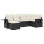 6-piece garden sofa set and black synthetic rattan cushions by , Garden sets - Ref: Foro24-3220455, Price: 354,26 €, Discount: %
