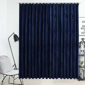 Blackout curtain with hooks dark blue velvet 290x245 cm by vidaXL, Curtains and curtains - Ref: Foro24-134535, Price: 48,05 €...