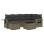 7-piece garden sofa set with gray PE rattan cushions by , Garden sets - Ref: Foro24-3220469, Price: 410,69 €, Discount: %