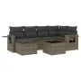 Set de sofás de jardín 7 piezas con cojines ratán PE gris de , Conjuntos de jardín - Ref: Foro24-3220469, Precio: 411,91 €, D...