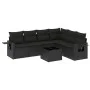 7-piece garden dining set and black synthetic rattan cushions by , Garden sets - Ref: Foro24-3220214, Price: 480,27 €, Discou...