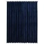 Blackout curtain with hooks dark blue velvet 290x245 cm by vidaXL, Curtains and curtains - Ref: Foro24-134535, Price: 48,05 €...