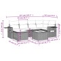 7-piece garden sofa set with gray PE rattan cushions by , Garden sets - Ref: Foro24-3220469, Price: 410,69 €, Discount: %