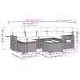 7-piece garden sofa set with gray PE rattan cushions by , Garden sets - Ref: Foro24-3220469, Price: 411,90 €, Discount: %