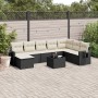 8-piece garden sofa set and black synthetic rattan cushions by , Garden sets - Ref: Foro24-3220565, Price: 484,96 €, Discount: %