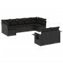 8-piece garden sofa set and black synthetic rattan cushions by , Garden sets - Ref: Foro24-3220614, Price: 579,72 €, Discount: %