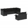 8-teiliges Gartensofa-Set und schwarze synthetische Rattankissen von , Gartensets - Ref: Foro24-3220614, Preis: 591,23 €, Rab...
