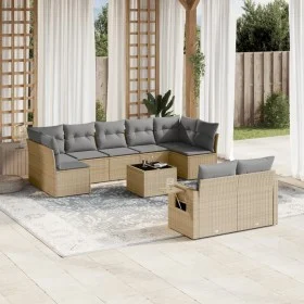 Gartensofa-Set mit beigen Kissen, 10-teilig, synthetisches Rattan von , Gartensets - Ref: Foro24-3220628, Preis: 609,71 €, Ra...