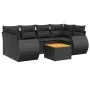 7-piece garden dining set and black synthetic rattan cushions by , Garden sets - Ref: Foro24-3257231, Price: 469,98 €, Discou...