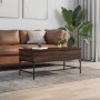 Couchtisch aus braunem Eichenholz-Metallwerkstoff, 100 x 50 x 45 cm von , Couchtisch - Ref: Foro24-845400, Preis: 70,30 €, Ra...