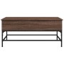 Brown oak metal engineered wood coffee table 100x50x45cm by , Coffee table - Ref: Foro24-845400, Price: 70,30 €, Discount: %