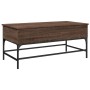 Brown oak metal engineered wood coffee table 100x50x45cm by , Coffee table - Ref: Foro24-845400, Price: 70,30 €, Discount: %